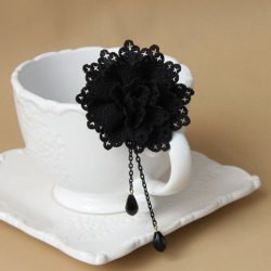 Cheap Flower Choker Velvet Necklace