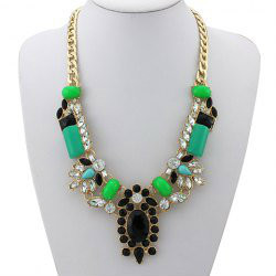 Fashion Gorgeous Faux Jade Gemstone Necklace