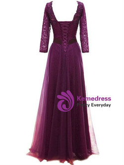 Fashionable Long Sleeves Floor-Length Mother of the Bride Dress