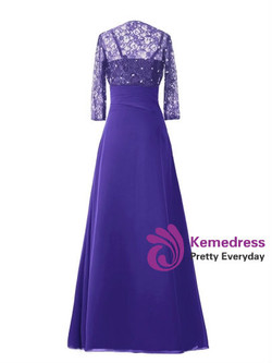 Latest Spaghetti Straps Floor-Length Beading Mother of the Bride Dress