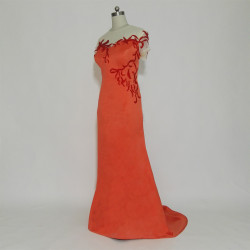 Elegance Long Evening Dresses Short Sleeves Evening Gowns Mother of the Bride Dresses