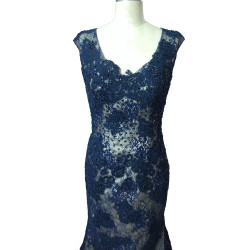 Cheap Long Beaded Cap Sleeves Formal Dresses Mother Of the Bride Dresses