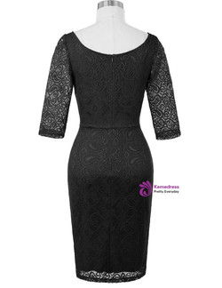 Fashion Vintage Half Sleeve Evening Gowns Bodycon Mother of the Bride Dresses