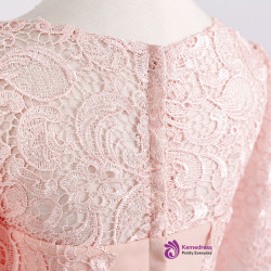 Chic O-neck Lace Sleeve Chiffon Long Mother Of The Bride Dresses Plus Size 2017