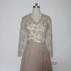 Luxurious  Long Sleeves Mother of the Bride Dresses Evening Gown