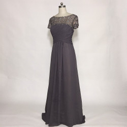 Princess Long Short Sleeves Mother of the Bride Dresses Formal Dresses