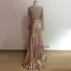 Popular Long Evening Dresses Long Sleeves Formal Dresses Mother of the Bride Dress