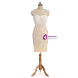 Glamorous Champagne 2017 Mother Of The Bride Dresses Sheath Knee Length