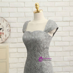 Brilliant Gray 2017 Mother Of The Bride Dresses Sheath Cap Sleeves