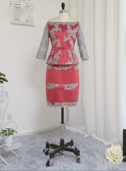 2017 Mother Of The Bride Dresses Sheath With Jacket Satin Lace