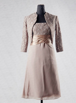 Modern Mother Of The Bride Dresses Short Knee Length With Jacket Mother Groom