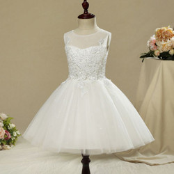 Princess Beautiful Church Wedding Party Dresses 2017 Flower Girl Dresses