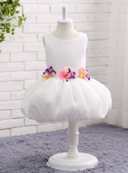 Classic Skirt Floral O-neck Ball Gown Flower Girl Gowns Children