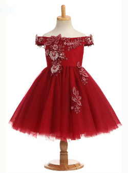 Elegant Hot Sale New Arrival 2017 Off The Shoulder A Line Real Photos Flower Girl Dresses