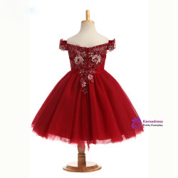 Elegant Hot Sale New Arrival 2017 Off The Shoulder A Line Real Photos Flower Girl Dresses