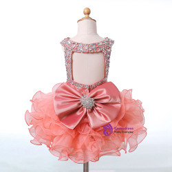 Simple Crystals Flower Girls Dresses for Wedding Kids Pageant Dress