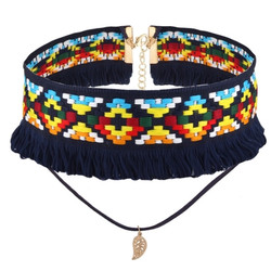 Wonderful Pretty Geometric Knitted Leaf Pendant Choker Necklace