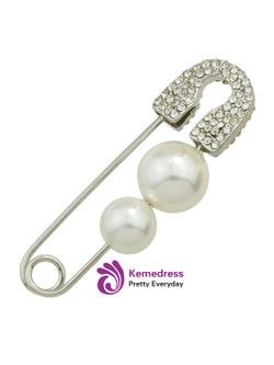 Fashionable ONE PIECE Faux Pearl Rhinestone Pin Earring