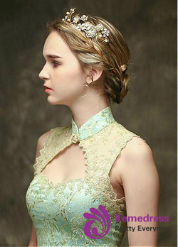 Wedding Hair Ornaments With Rhinestones In Stock Shining Alloy