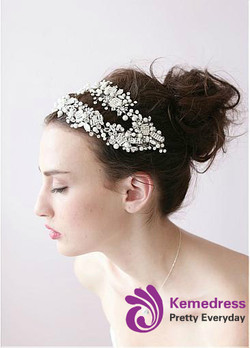 Cheap Stunning Alloy Hair Ornaments With Rhinestones & Pearls