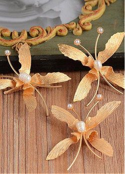 Wedding Hair Ornaments With Pearls Beautiful Alloy