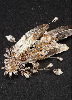 Cheap Wedding Hair Ornaments With Pearls Romantic Alloy