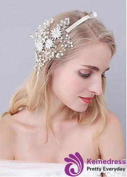 Jewelry With Rhinestones & Pearls Chic Alloy Wedding Hair