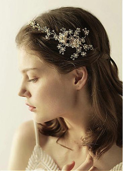 Fashion Shining Alloy Wedding Hair Jewelry With Beading