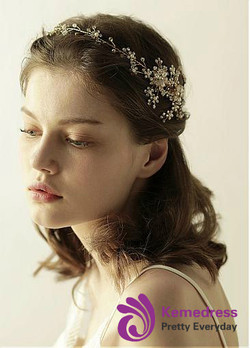 Fashion Shining Alloy Wedding Hair Jewelry With Beading