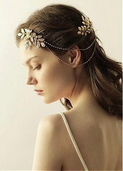 Wedding Hair Jewelry With Beading Charming Alloy