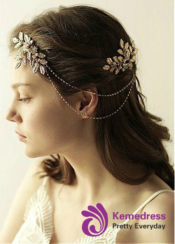 Wedding Hair Jewelry With Beading Charming Alloy
