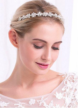 Ornaments With Rhinestones & Pearls Elegant Alloy Hair