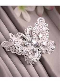Wedding Hair Ornaments With Rhinestones Cute Lace