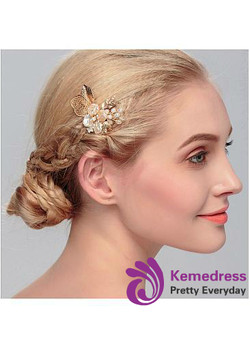 Hair Jewelry With Rhinestones & Pearls Glamoroust Wedding