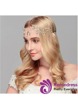 With Rhinestones & Pearls Glamoroust Wedding Hair Jewelry