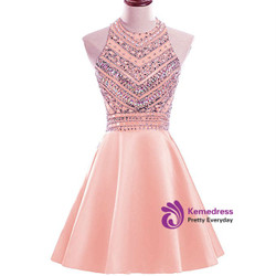Fashion Champagne Homecoming Dress Cheap Homecoming dress Dress for Gradution