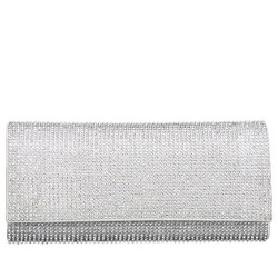 Fashion Rhinestone Chains Flap Evening Bag