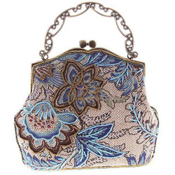 Cheap Floral Embroidery Bead Clutch Bag