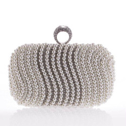 Cheap Rhinestone White Pearl Clutch Bag