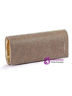 Hot Sale Gold Rhinestone Luxurious Clutch Bag