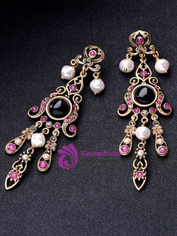 Cheap Rhinestone Statement Drop Earrings