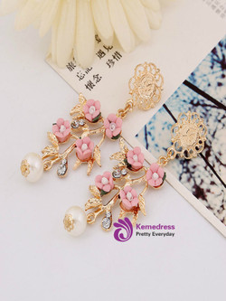 Cheap Spring Floral Acrylic Earring