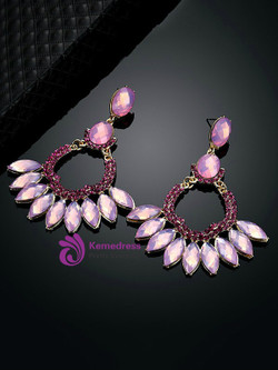 Fashion Faux Crystal Oval Earrings