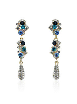 Cheap Sparkly Rhinestoned Teardrop Earrings