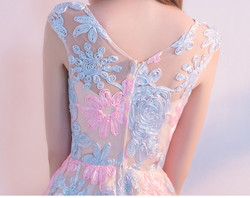 Homecoming Dresses Short 2017 O-neck Sleeveless A-line Lace