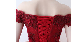 Prom Dresses 2017 New Wine Red Sexy Boat Neck Short