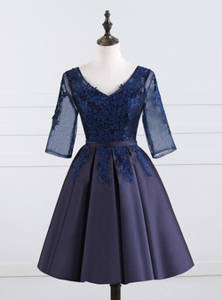 Sweetheart neck homecoming dresses blue homecoming dresses 2017