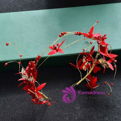 Bridal Tiara wedding hair jewelry flower hairband women's Handmade headband