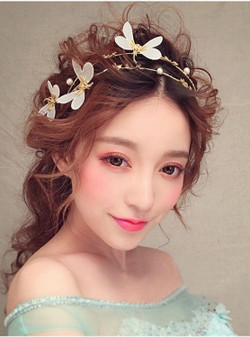 launch new Europe full copper freshwater pearl white butterfly double