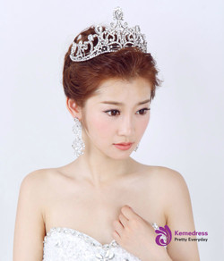 decorated wedding crystal bridal crown exaggerated hair ornaments